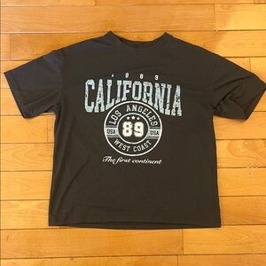 SHEIN Black California Graphic Tee